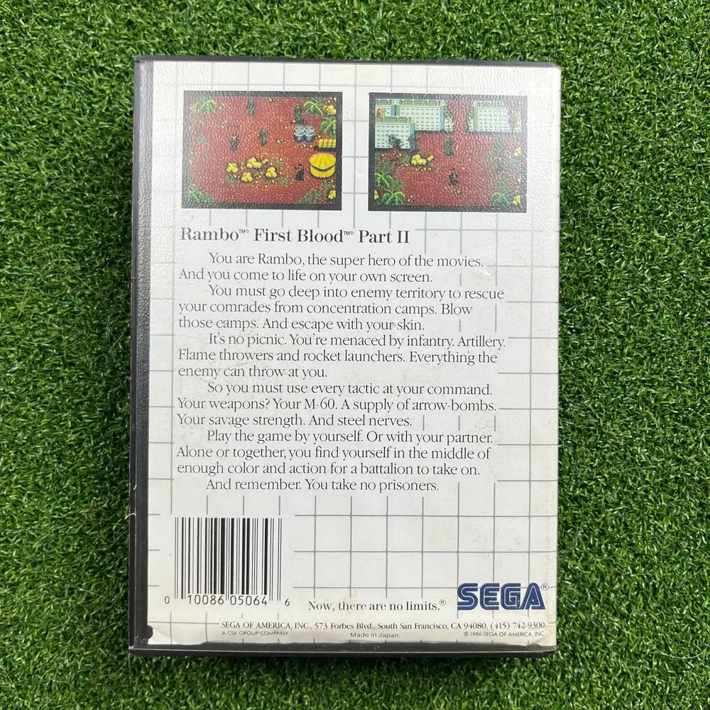 Rambo First Blood Part II Sega Master System CIB TESTED